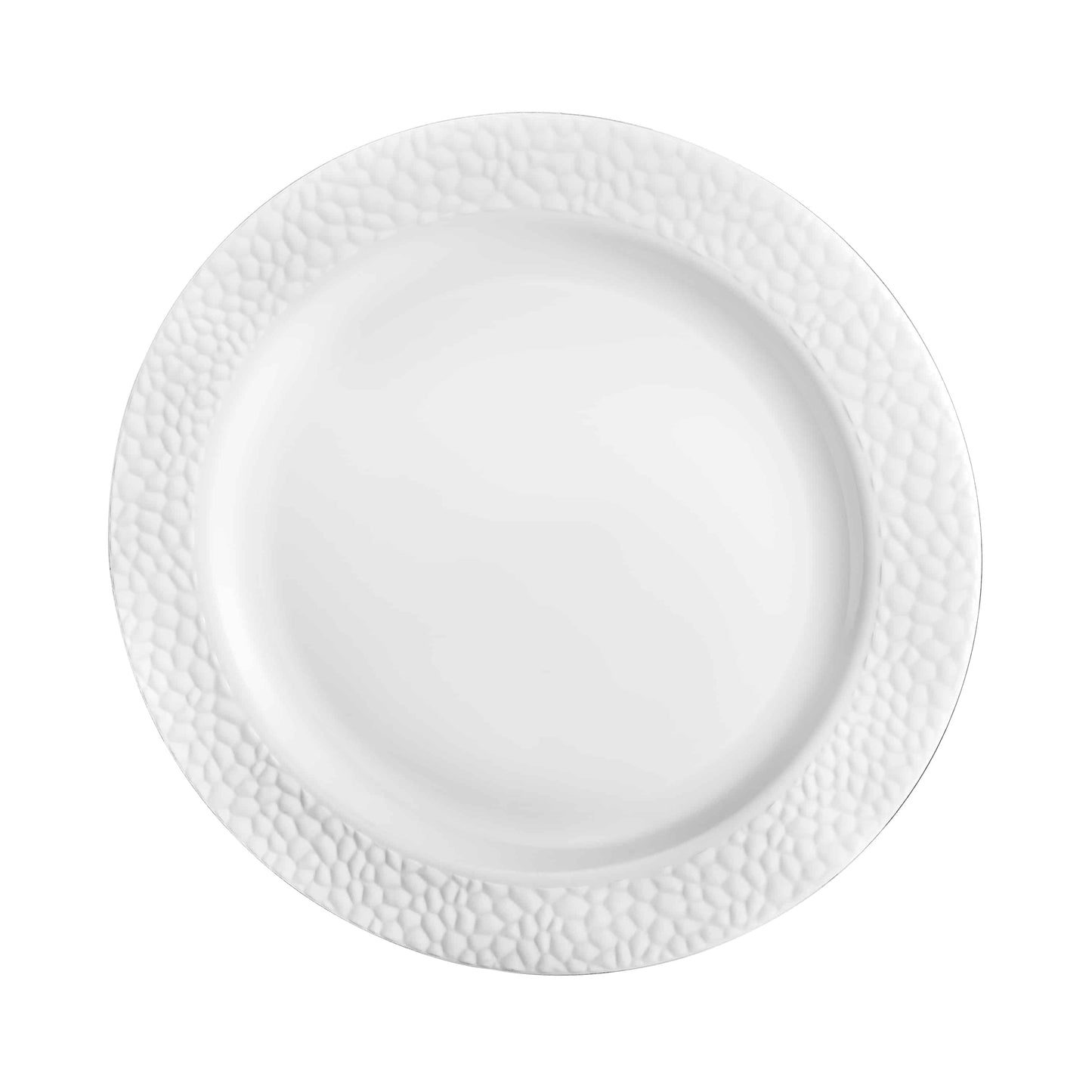 Pebbled Premium Plastic Round Dinnerware - King Zak