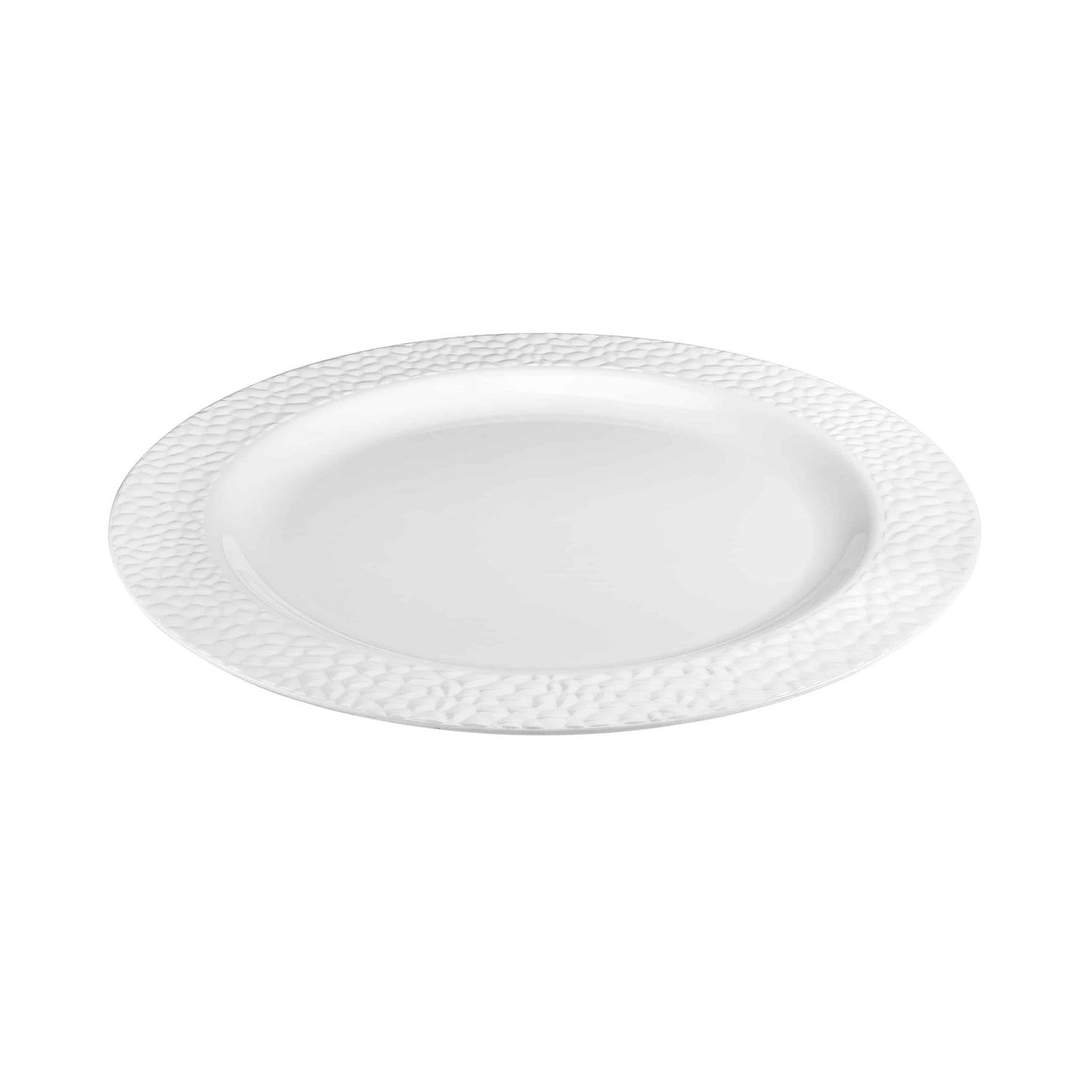 Pebbled Premium Plastic Round Dinnerware - King Zak