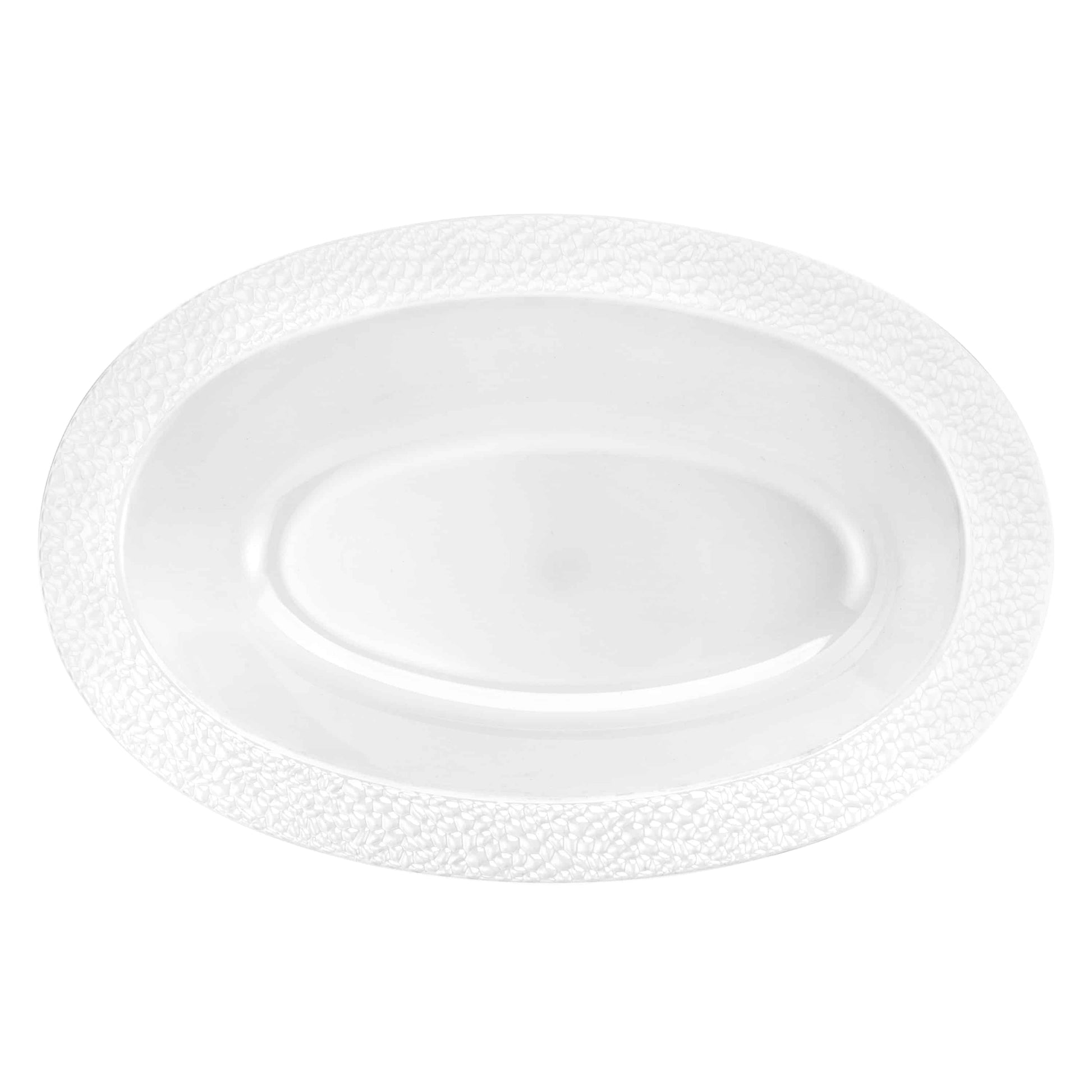 Pebbled Premium Plastic Oval Serving Bowls