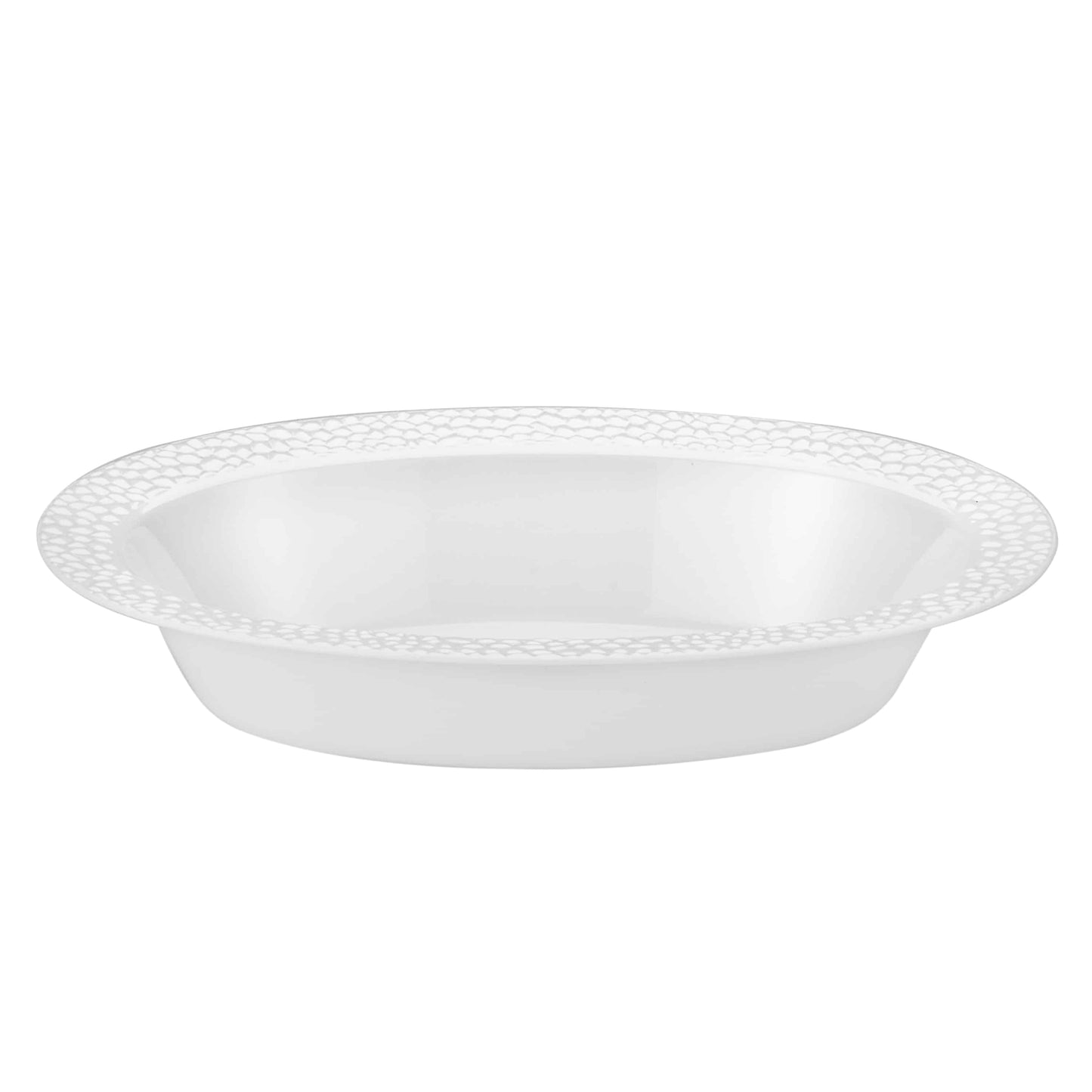 Pebbled Premium Plastic Oval Serving Bowls - King Zak