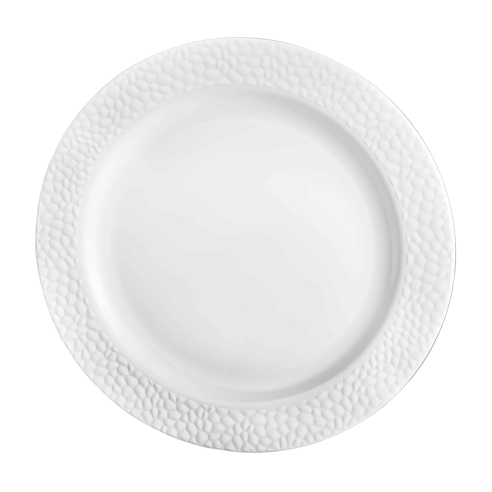 Pebbled Premium Plastic Round Dinnerware