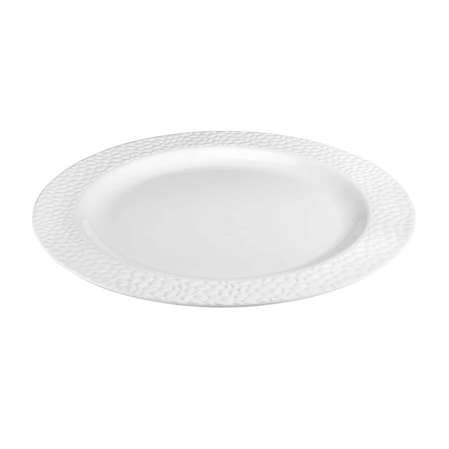 Pebbled Premium Plastic Round Dinnerware - King Zak