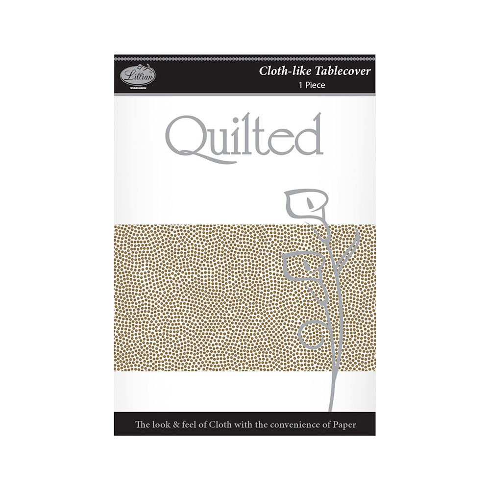 Cloth-Like Tablecover Quilted Dots Design - Premium Disposable Tablecover for Parties, Events & Everyday Use
