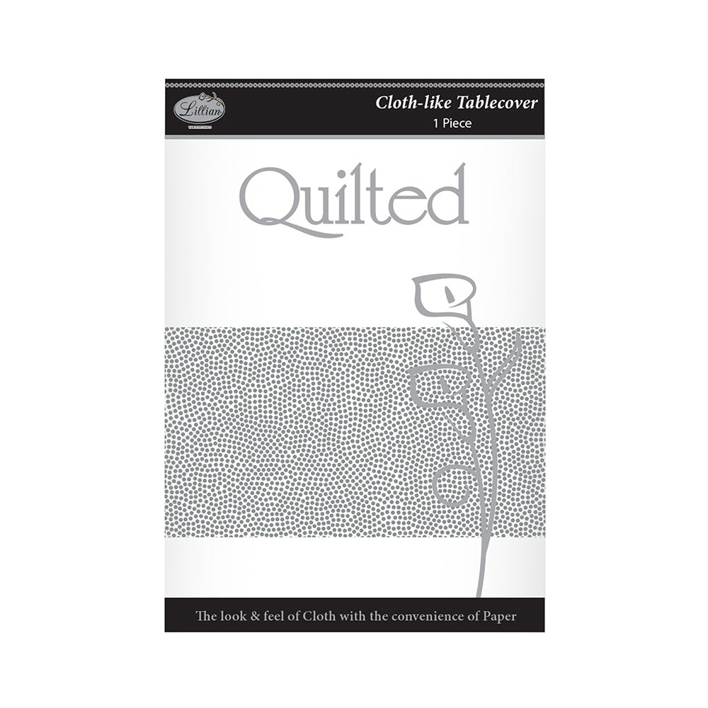 Cloth-Like Tablecover Quilted Dots Design - Premium Disposable Tablecover for Parties, Events & Everyday Use