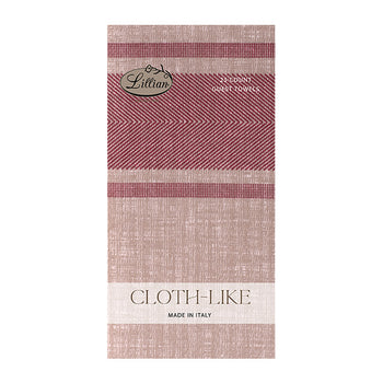 Pack of Lillian guest towels with a checkered pattern on a white background
