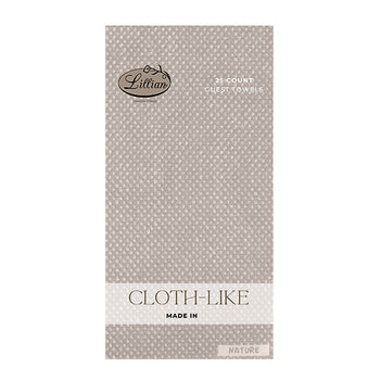 Pack of Lillian guest towels with patterned design on a white background