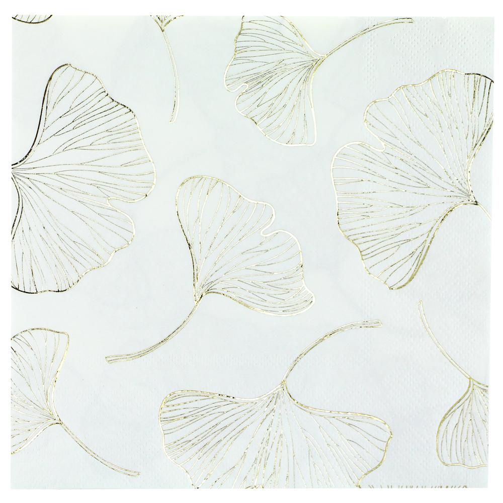 Gingko Foil Stamp Premium Paper Lunch Napkin
