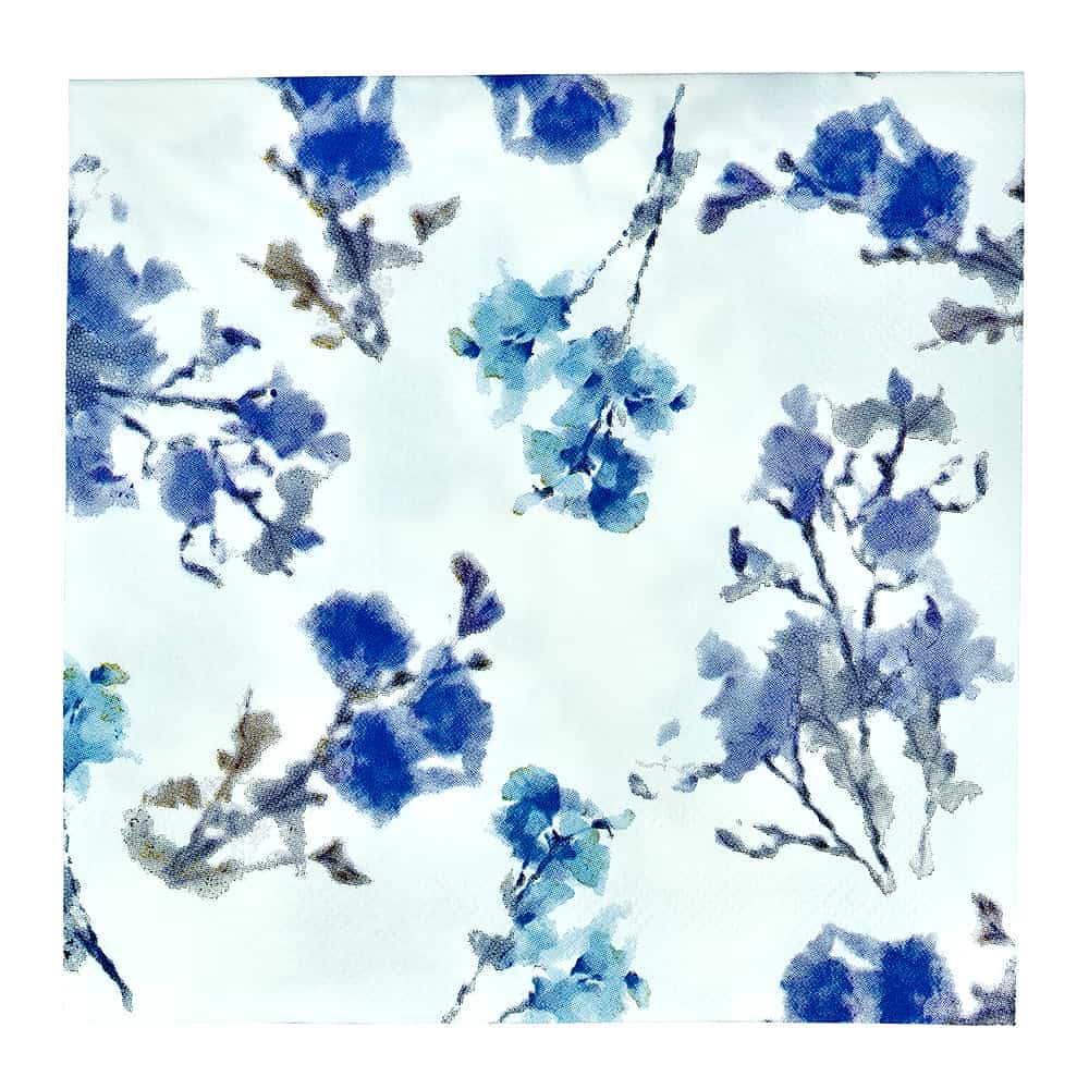 Blue Blossoms Premium Paper Lunch Napkin