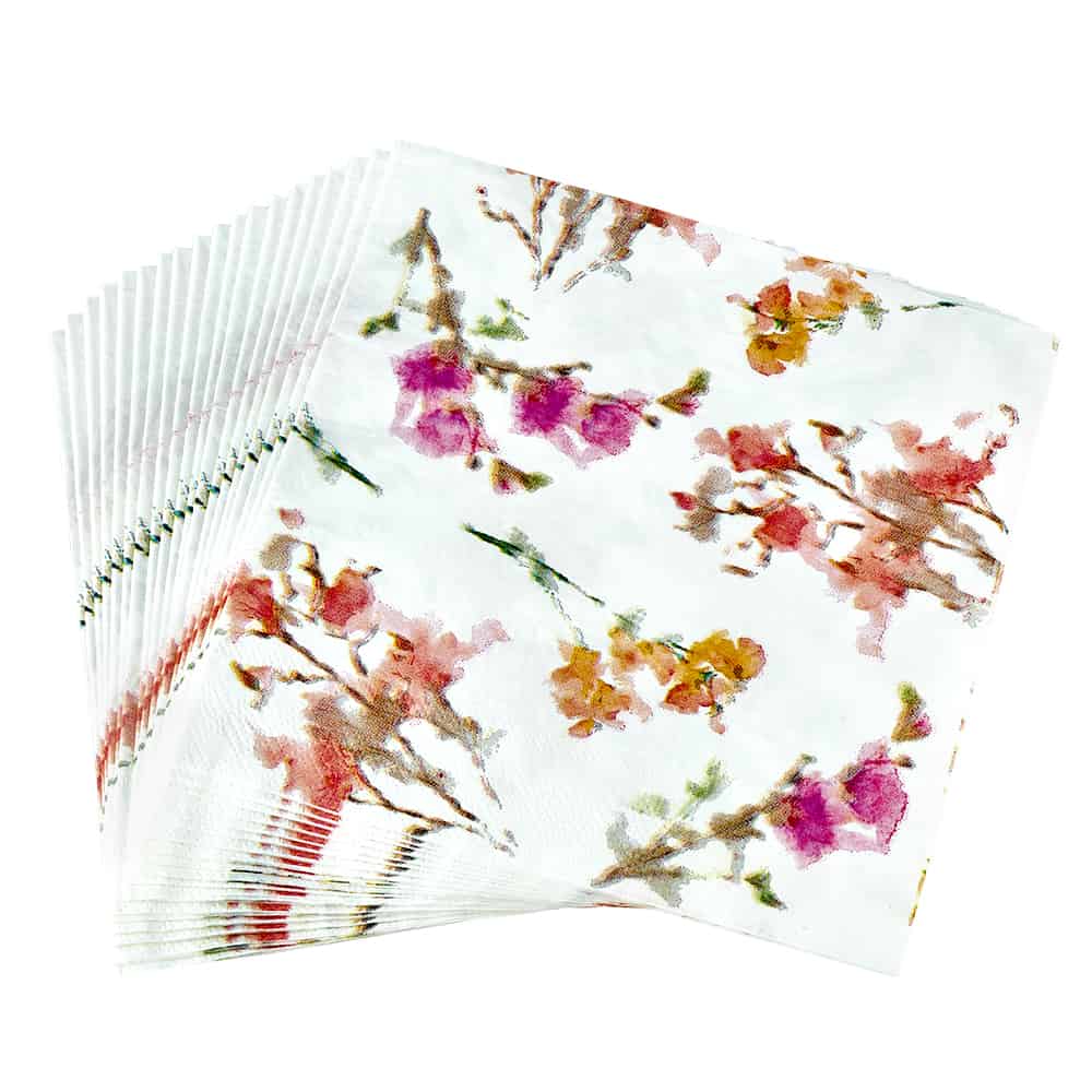 Pink Blossoms Premium Paper Lunch Napkin