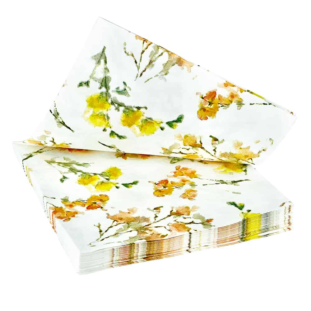 Yellow Blossoms Premium Paper Lunch Napkin