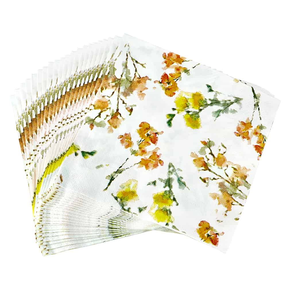 Yellow Blossoms Premium Paper Lunch Napkin