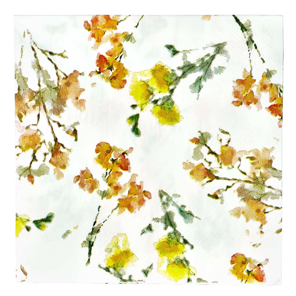 Yellow Blossoms Premium Paper Lunch Napkin