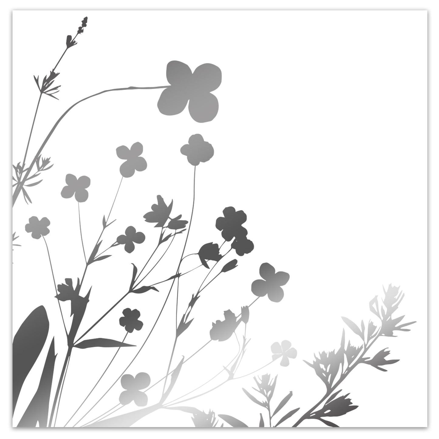 Contemporary Wildflower Premium Sliver Napkin