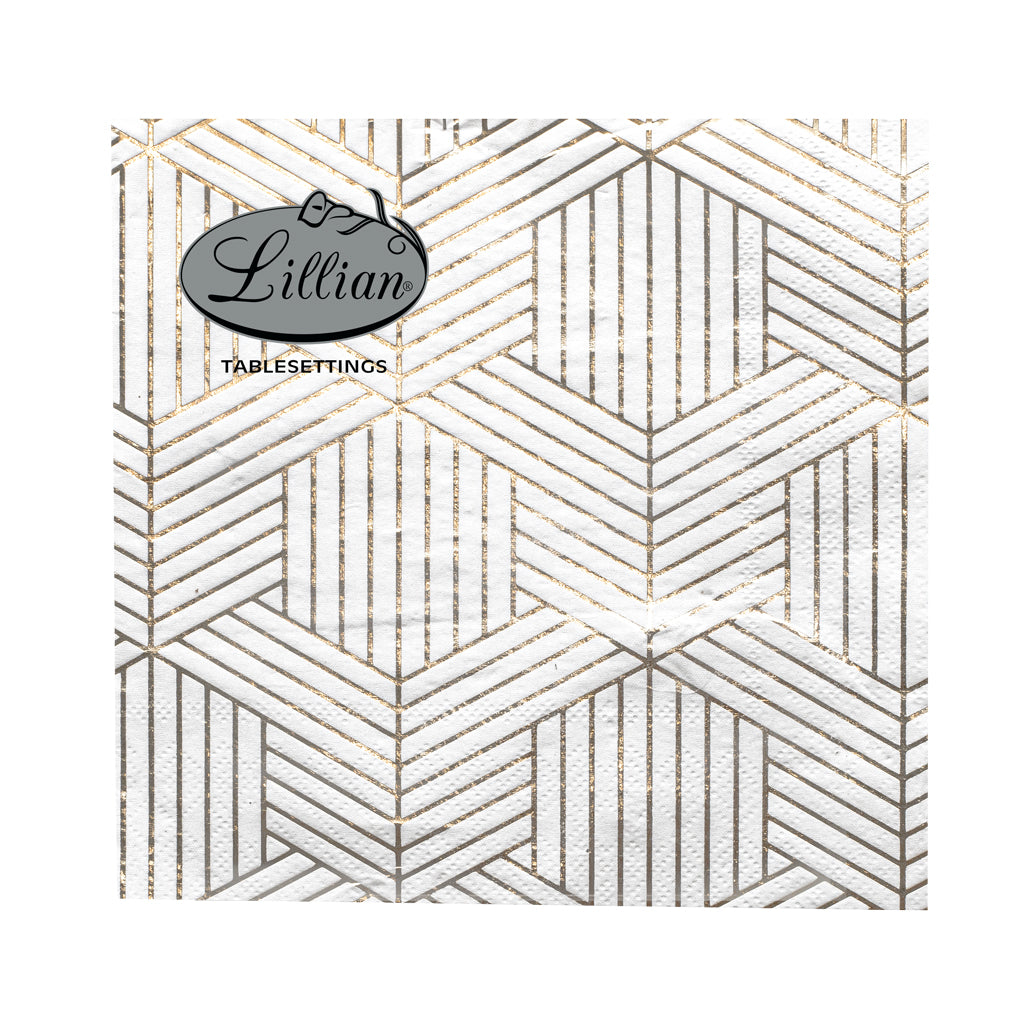 Lunch Napkin Geoprism Design - Stylish Disposable Napkins for Parties, Events & Everyday Dining