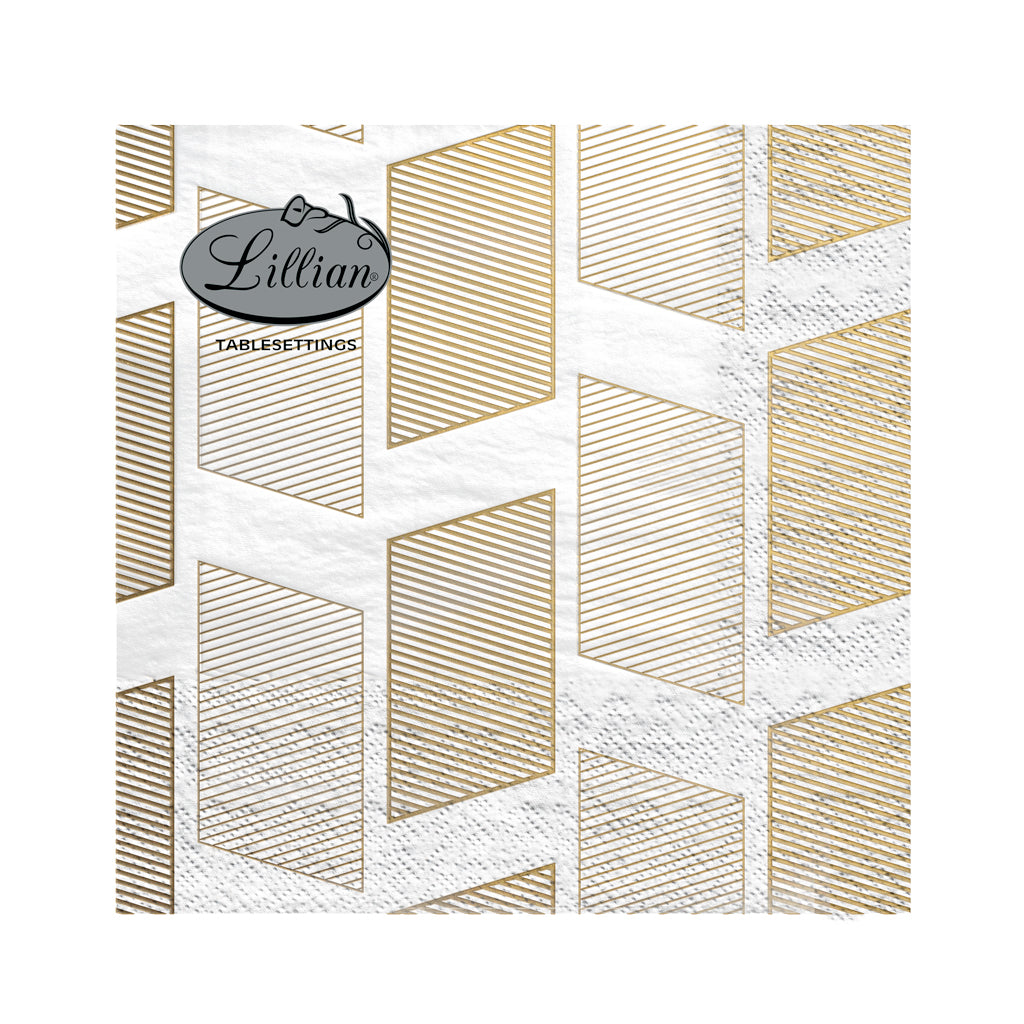 Lunch Napkin Geoscape Design - Modern Disposable Napkins for Parties, Events & Everyday Dining
