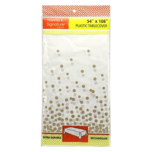 54inchx108inch Confetti Tablecover / Gold