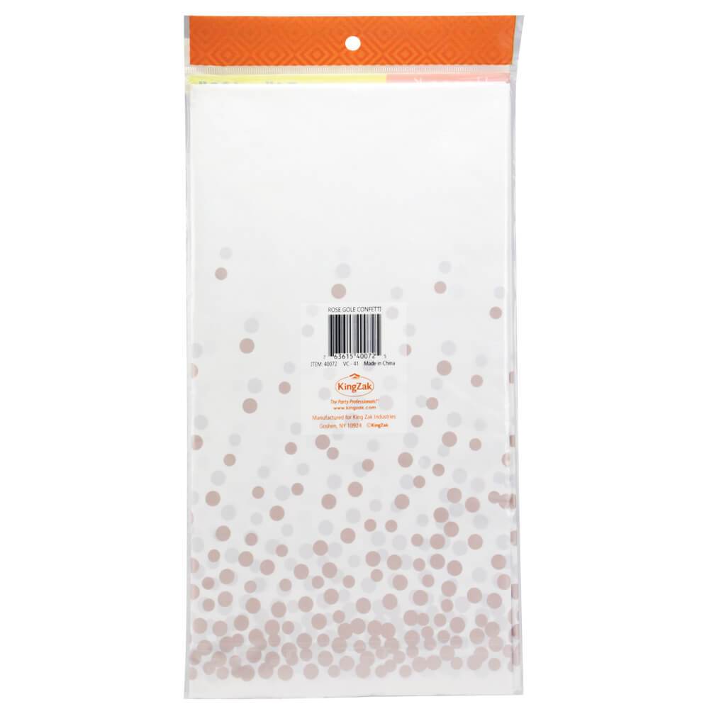 Premium Heavy Weight Plastic Confetti Tablecover: 54" x 108" Tablecover