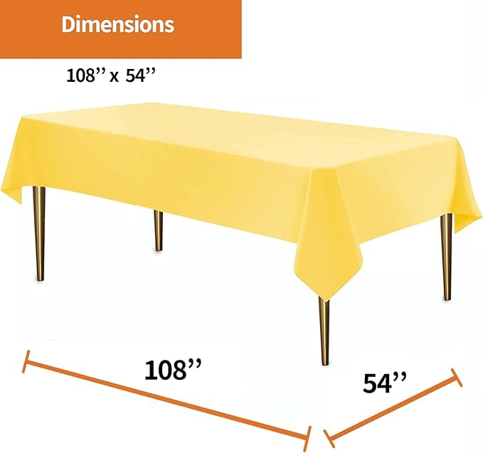 Party Dimensions Plastic Solid Tablecovers [12, 36 & 48 count]