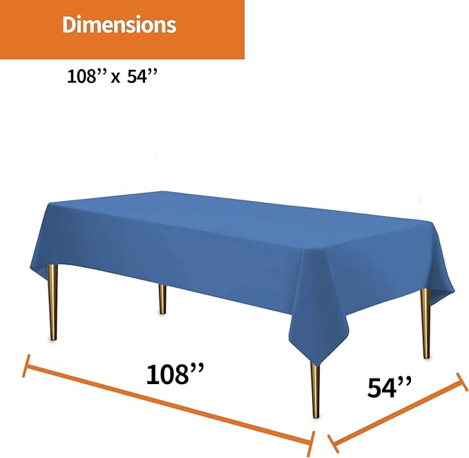 Party Dimensions Plastic Solid Tablecovers [12, 36 & 48 count]