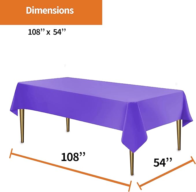 Party Dimensions Plastic Solid Tablecovers [12, 36 & 48 count]