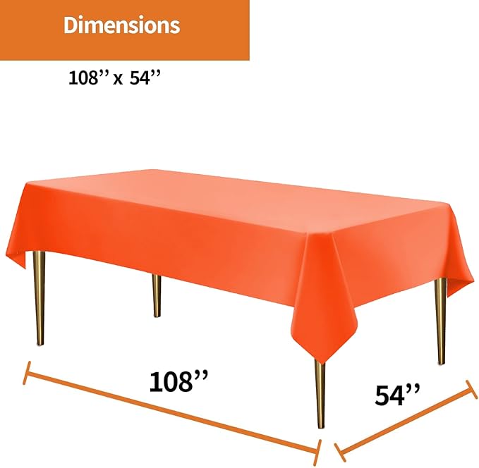 Party Dimensions Plastic Solid Tablecovers [12, 36 & 48 count]