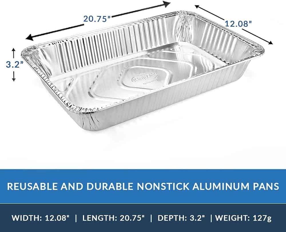 Heavy Duty Full Size Foil Steam Table Pan Medium 21X13