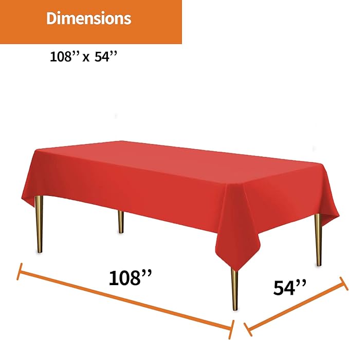 Party Dimensions Plastic Solid Tablecovers [12, 36 & 48 count]