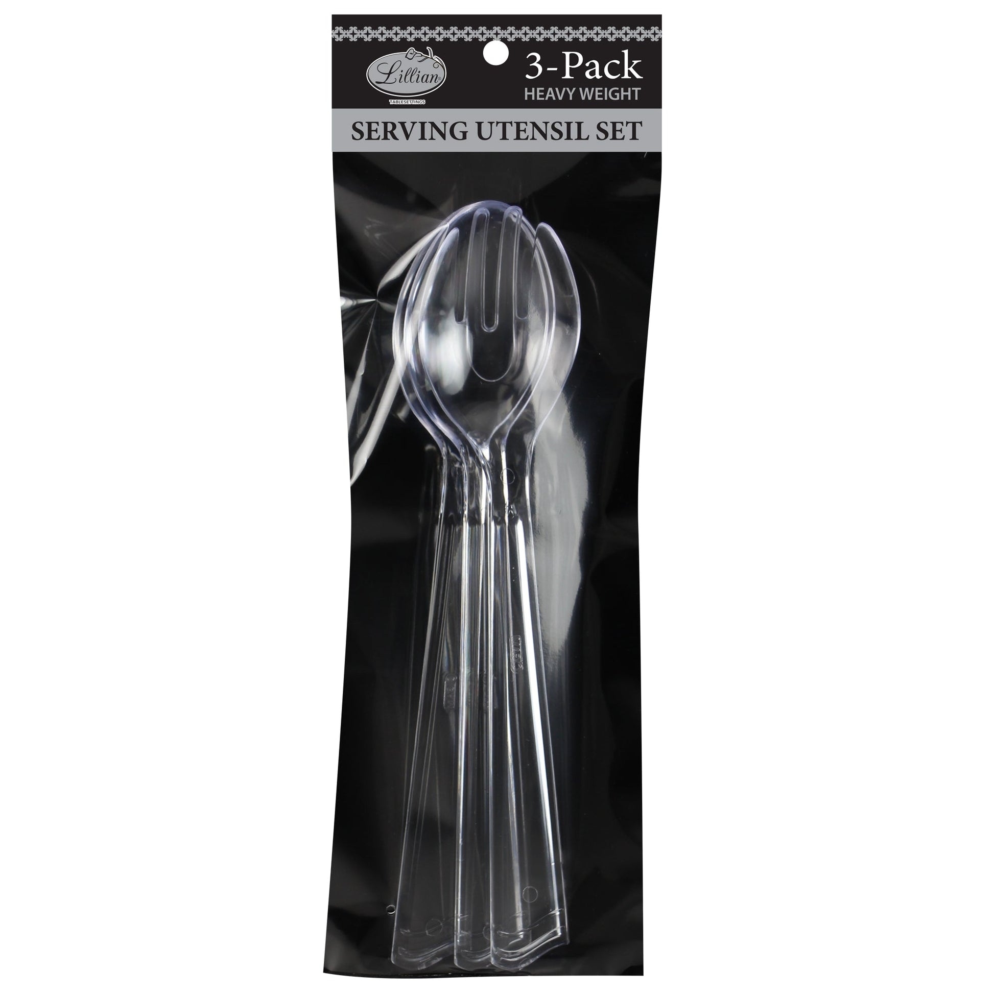 Clear 3-Pack Serving Set