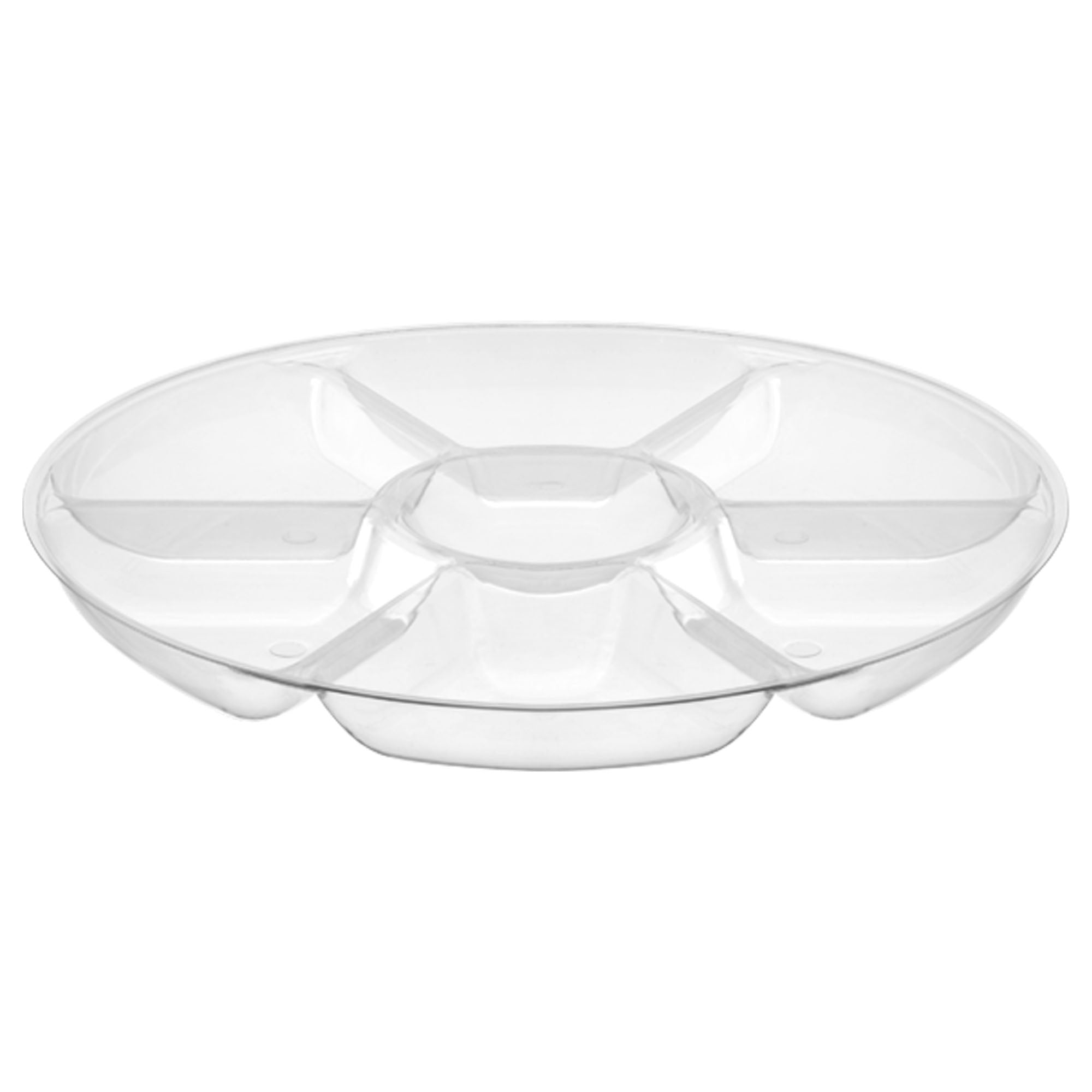 Premium Heavy Weight Plastic Compartment Platter<br/>Size Options: 12inch Compartment Tray, 14inch Compartment Tray, 16inch Compartment Tray and 16inch Compartment Lid