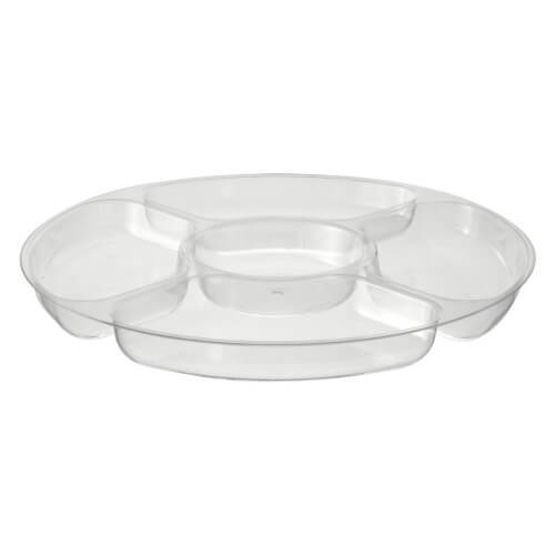 Premium Heavy Weight Plastic Compartment Platter