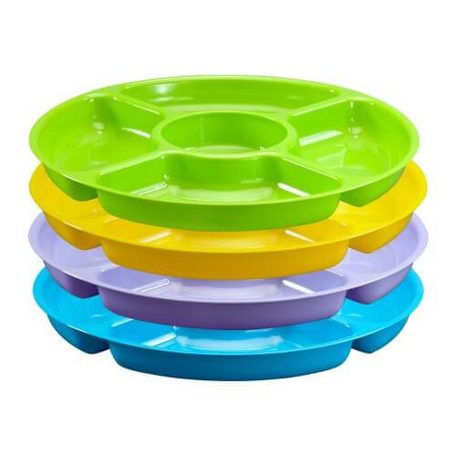 Premium Heavy Weight Plastic Compartment Platter