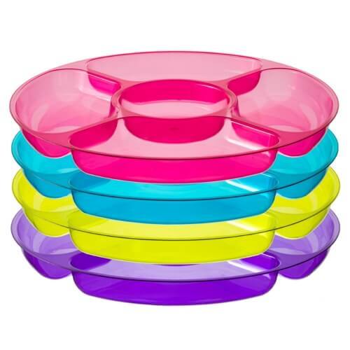 Premium Heavy Weight Plastic Compartment Platter