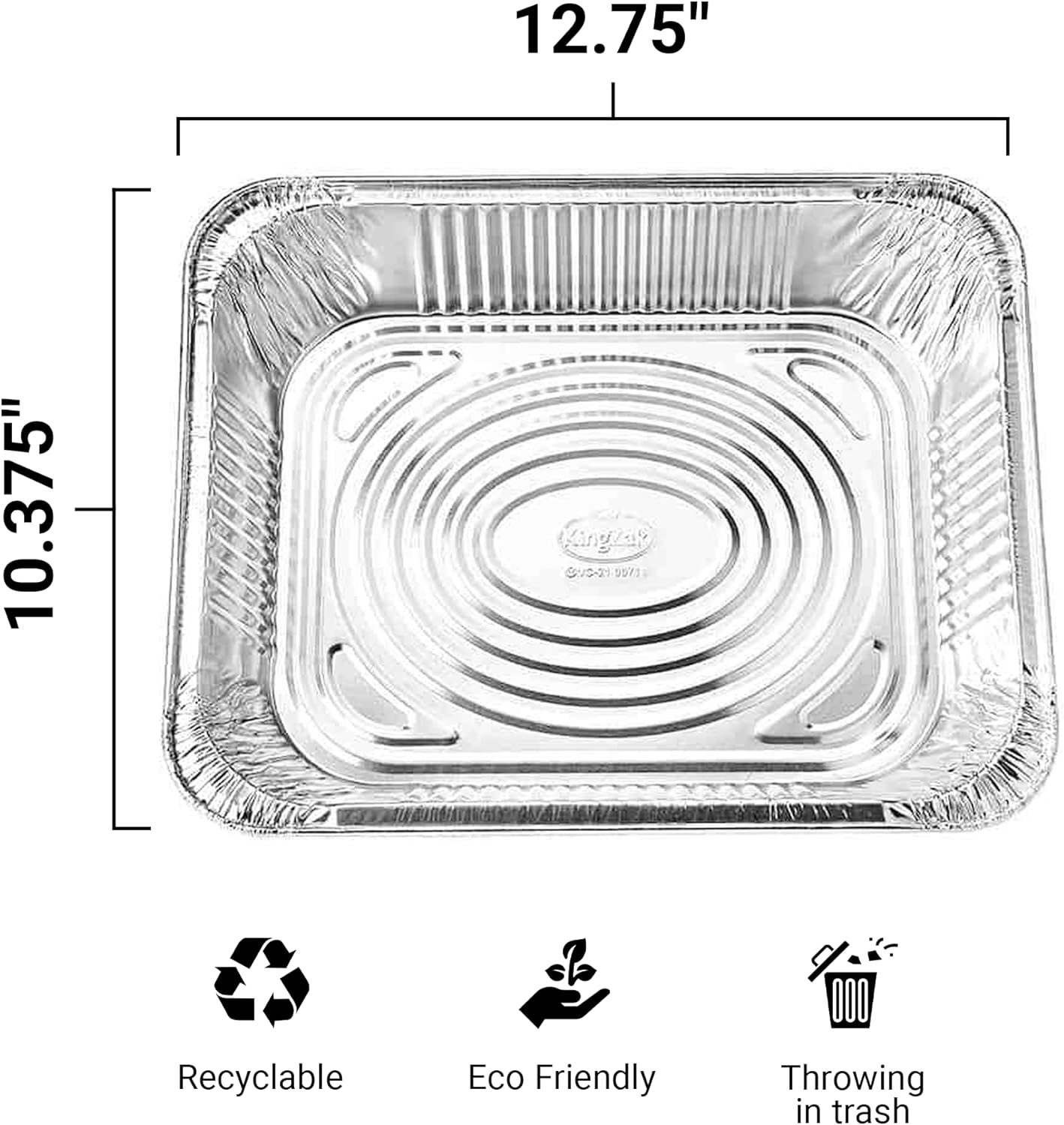 Standard Half Size Foil Steam Table Pan Shallow 9X13 - King Zak