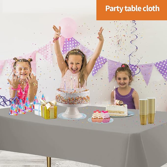 Party Dimensions Plastic Solid Tablecovers [12, 36 & 48 count]