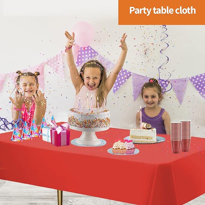 Party Dimensions Plastic Solid Tablecovers [12, 36 & 48 count]