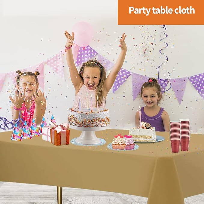 Party Dimensions Plastic Solid Tablecovers [12, 36 & 48 count]