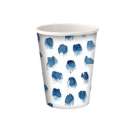 12oz ​Paper ​Cup-Paint ​Dabs ​Blue