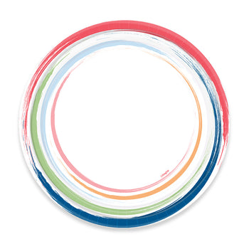 Paper Plates Paint Strokes Design 10"