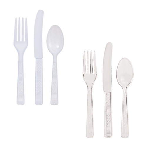 Plastic Neon Combo Cutlery 96pc