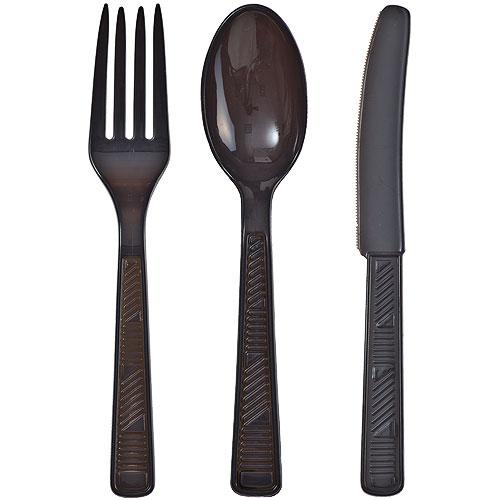 Plastic Solid Color Party Combo Cutlery