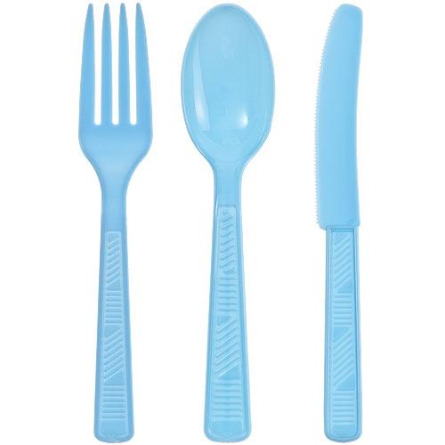 Plastic Solid Color Party Combo Cutlery