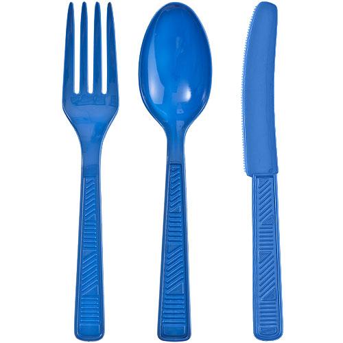 Plastic Solid Color Party Combo Cutlery