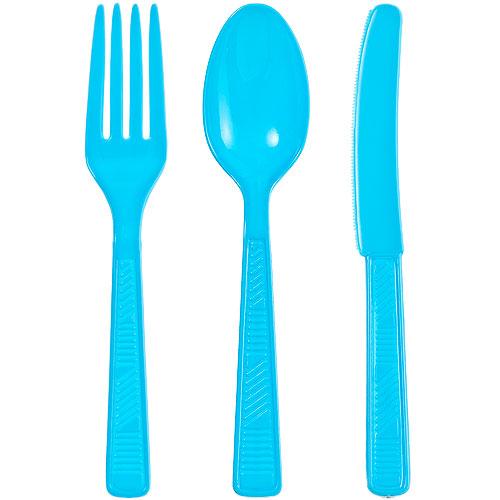 Plastic Solid Color Party Combo Cutlery