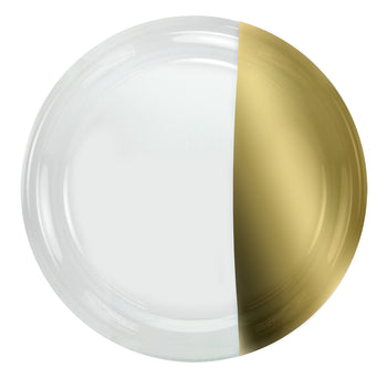 10.25 inch Plate clear gold