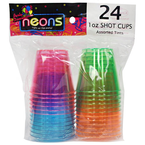 Plastic Neon Tumbler 1oz Tumbler and 2oz Tumbler - King Zak