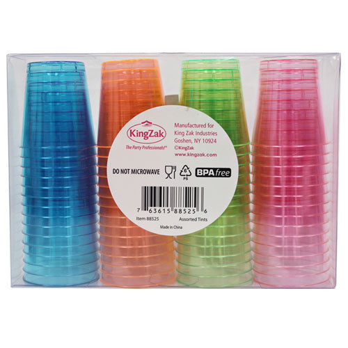 Plastic Neon Tumbler 1oz Tumbler and 2oz Tumbler