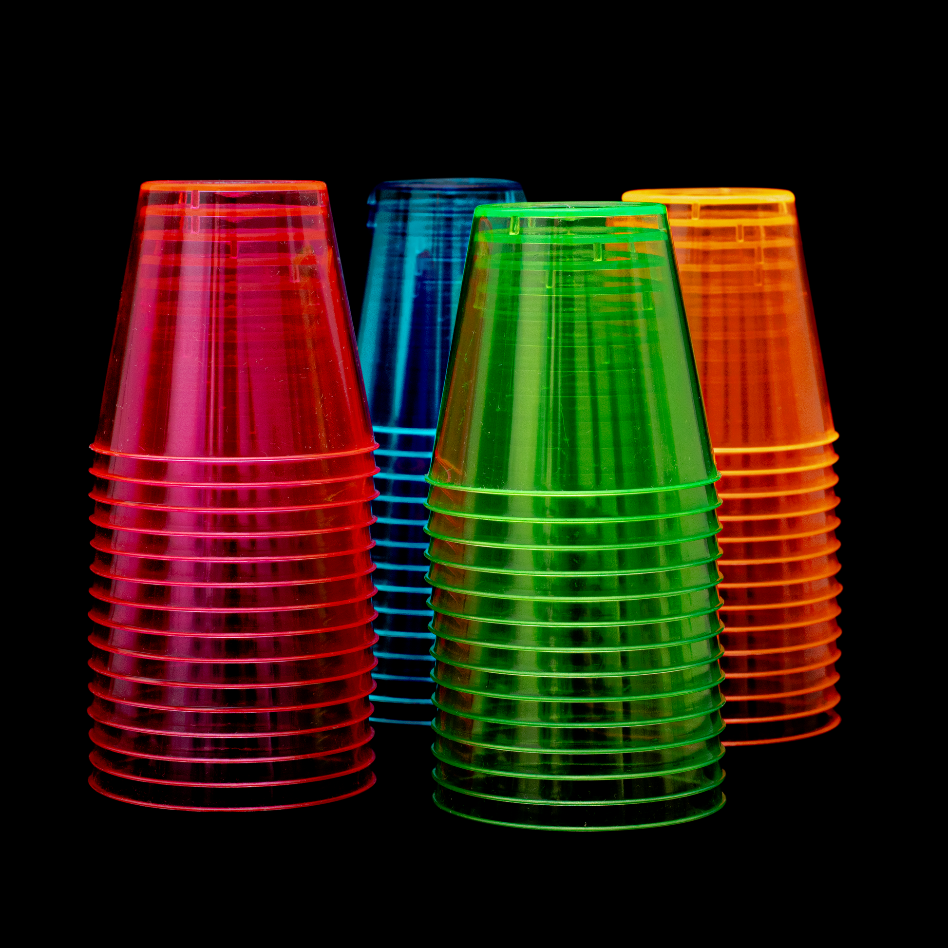 Plastic Neon Tumbler Options: 1oz Tumbler and 2oz Tumbler