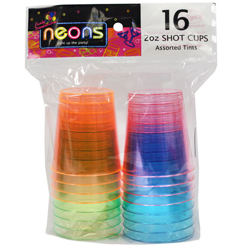 Plastic Neon 2oz Tumble - King Zak