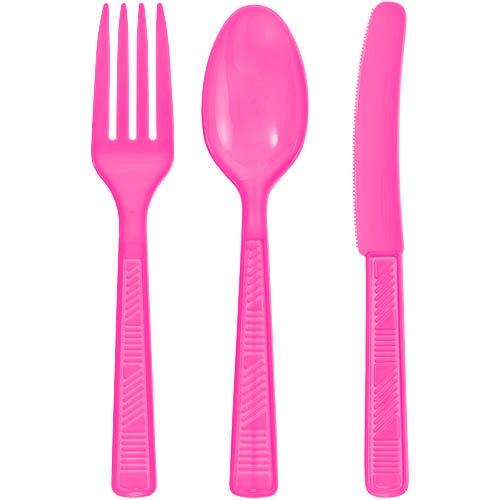 Plastic Solid Color Party Combo Cutlery