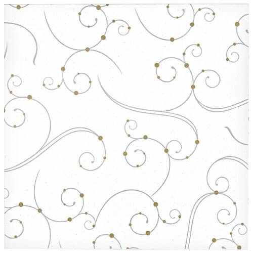 Lunch Napkin / Swirls & Pearls